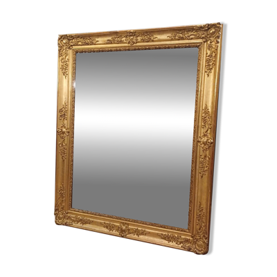 Grand miroir rectangulaire 19 eme. 118 cm/ 93 cm