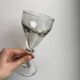 Set of 5 glass glasses molded very old early nineteenth century