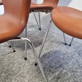 Set of 6 3107 butterfly chairs by Arne Jacobsen for Fritz Hansen