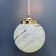 Vintage art deco globe pendant light in mint and gold clichy glass