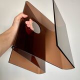 Porte-revues/vinyles plexiglas fumé