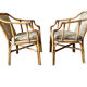 Pair of french bamboo armchairs 1970s
