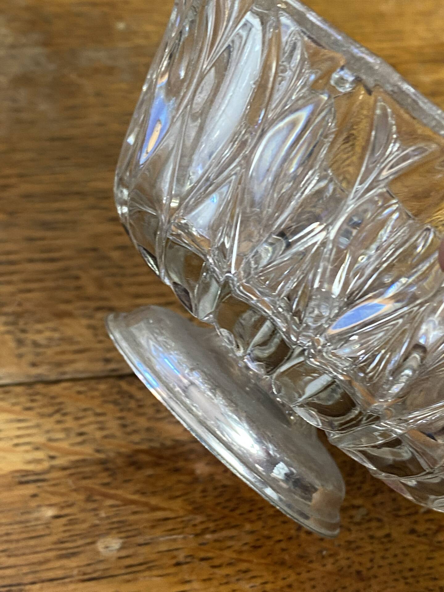 Glass and silver-plated bowls