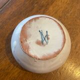 Vintage white glazed ceramic flower holder – handcrafted piece