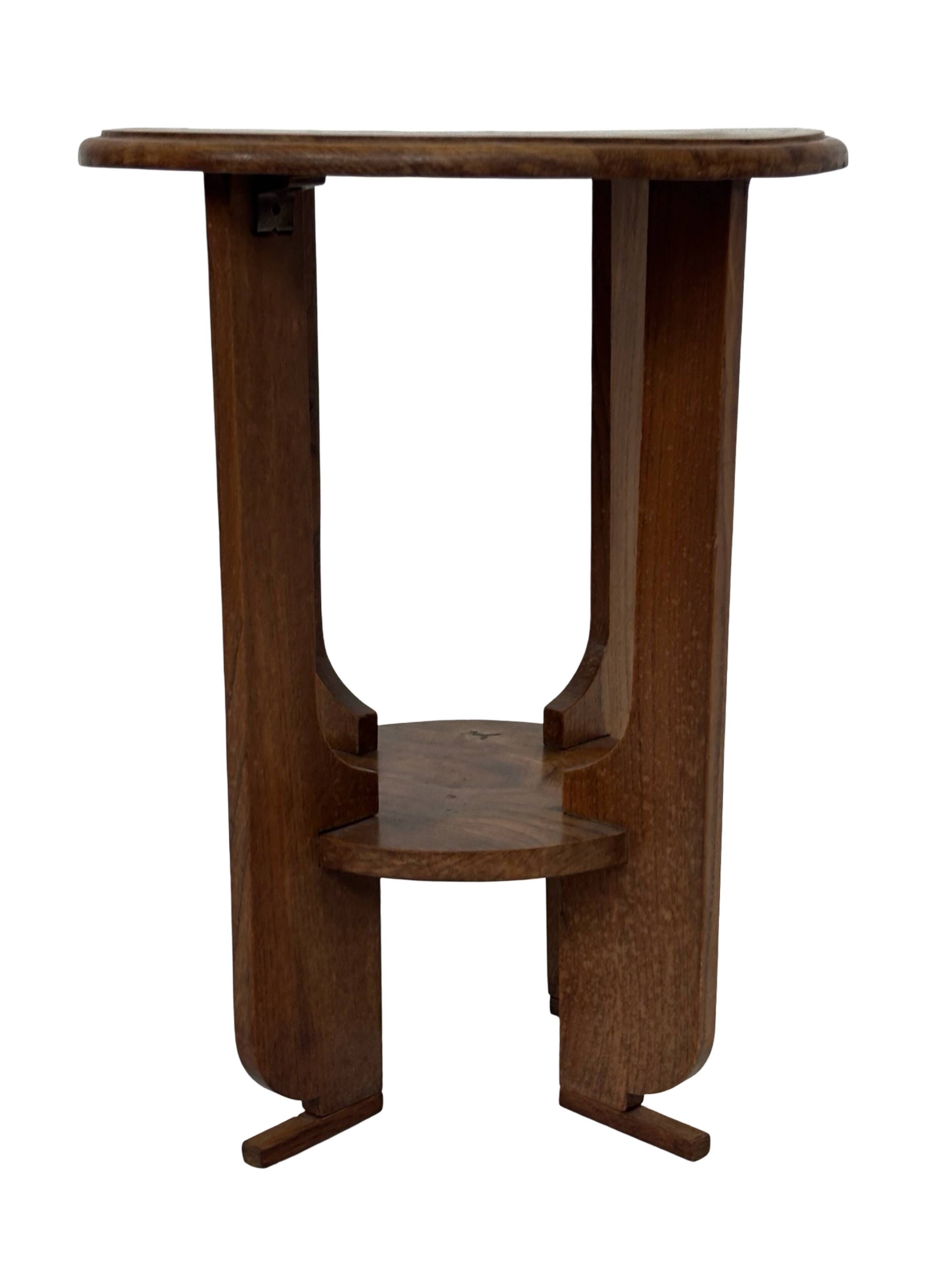 Table d'appoint Art Déco petite en chêne design minimaliste