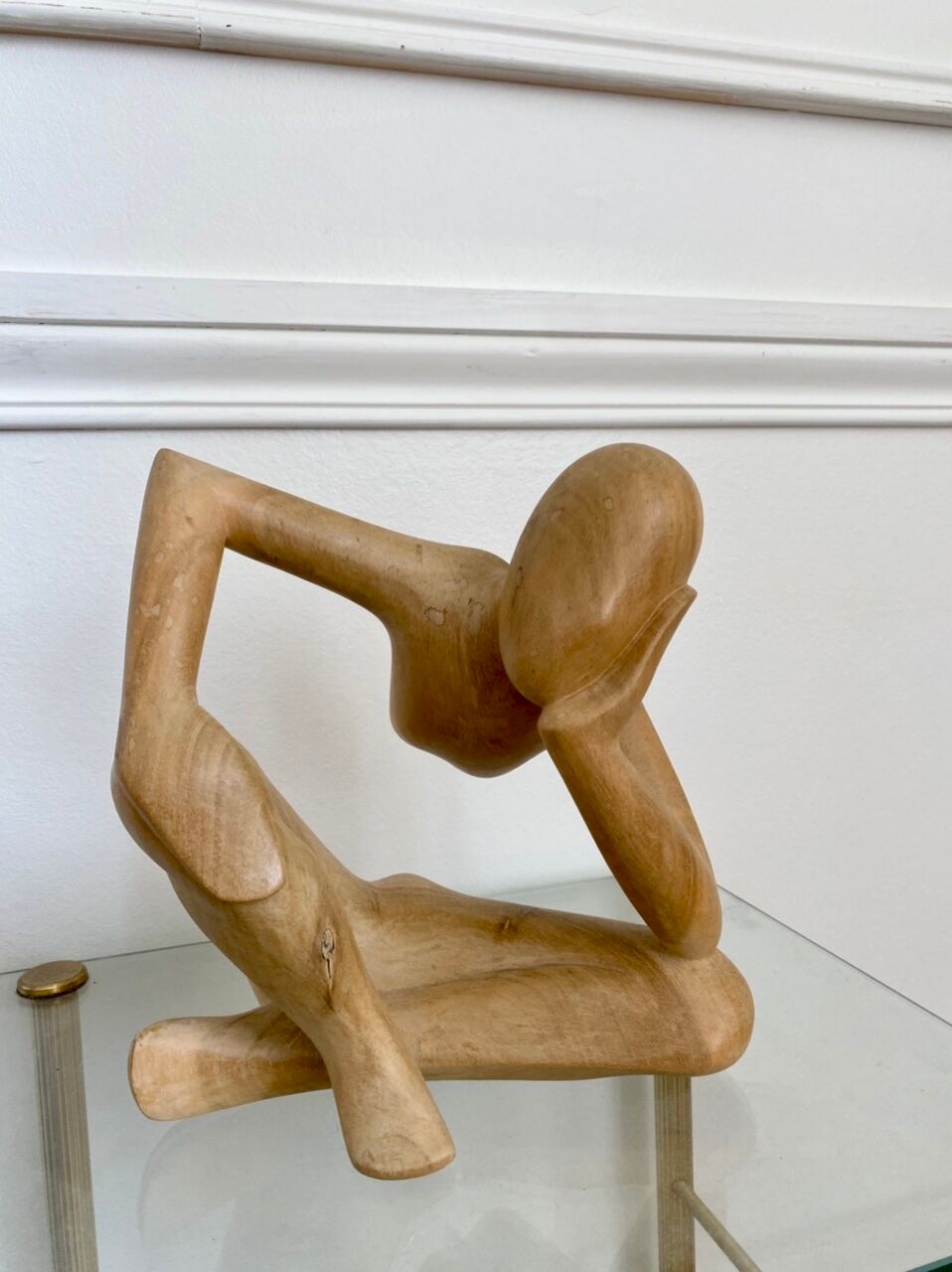 Carved wooden statue