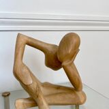 Carved wooden statue