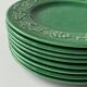 Vintage green dessert plates “Vines”