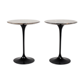 Pair of pedestal tables by Eero Saarinen for Knoll International