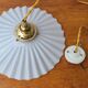 Suspension in white pleated opaline