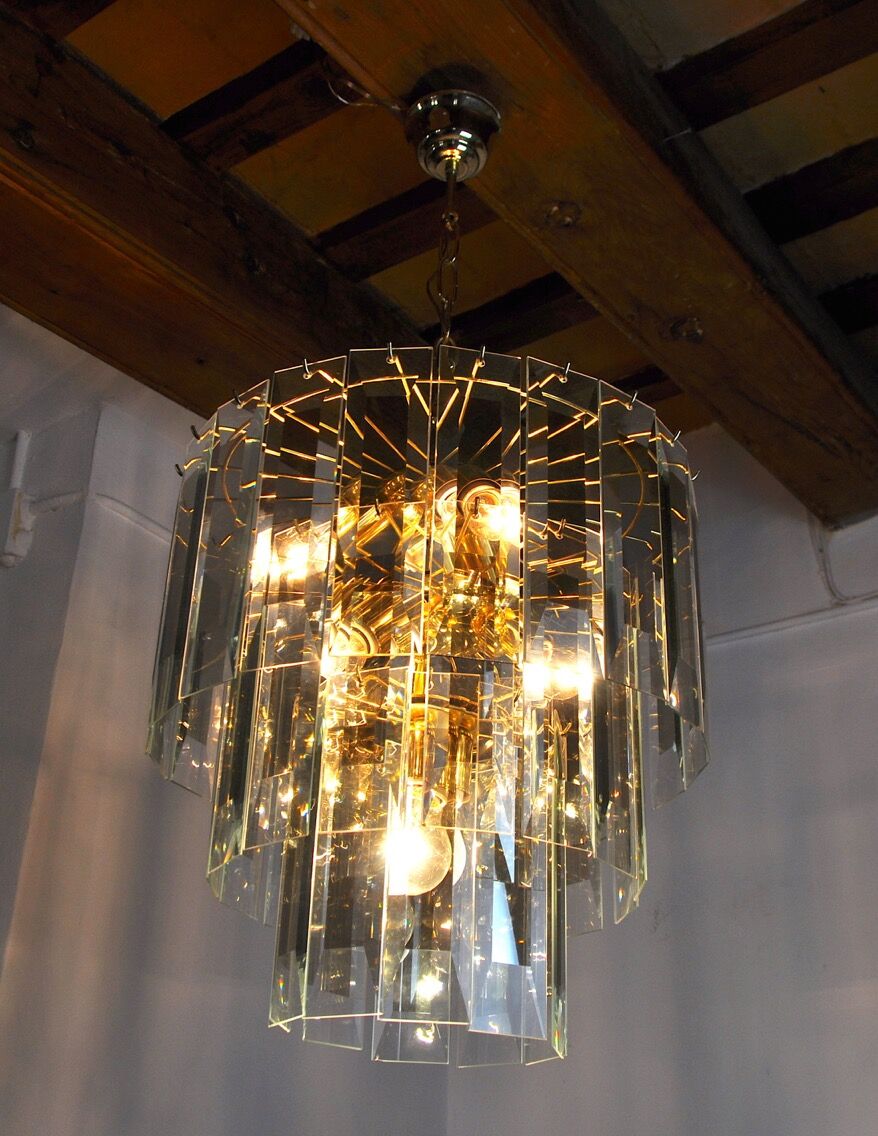 Veca chandelier, 3 levels, Italy, 1970