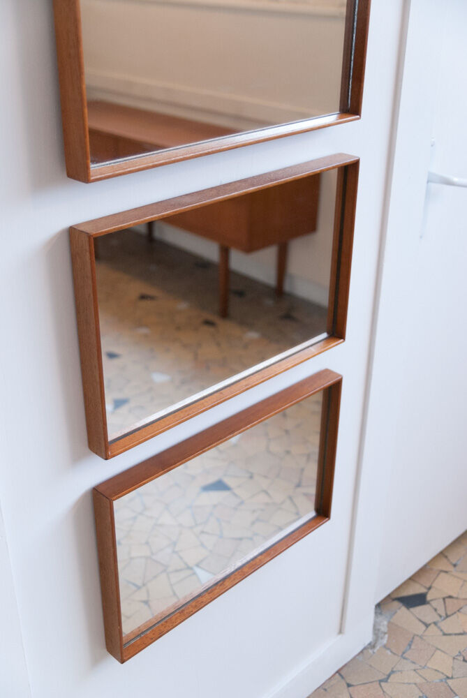 Triptych of modernist mirrors - 125x47cm