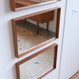 Triptych of modernist mirrors - 125x47cm