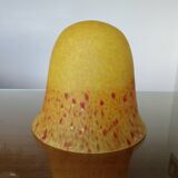 Mushroom lamp in yellow glass paste