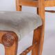 Biedermeier Oak & Walnut Chairs, Vienna, Austria, 1820s, Set of 4