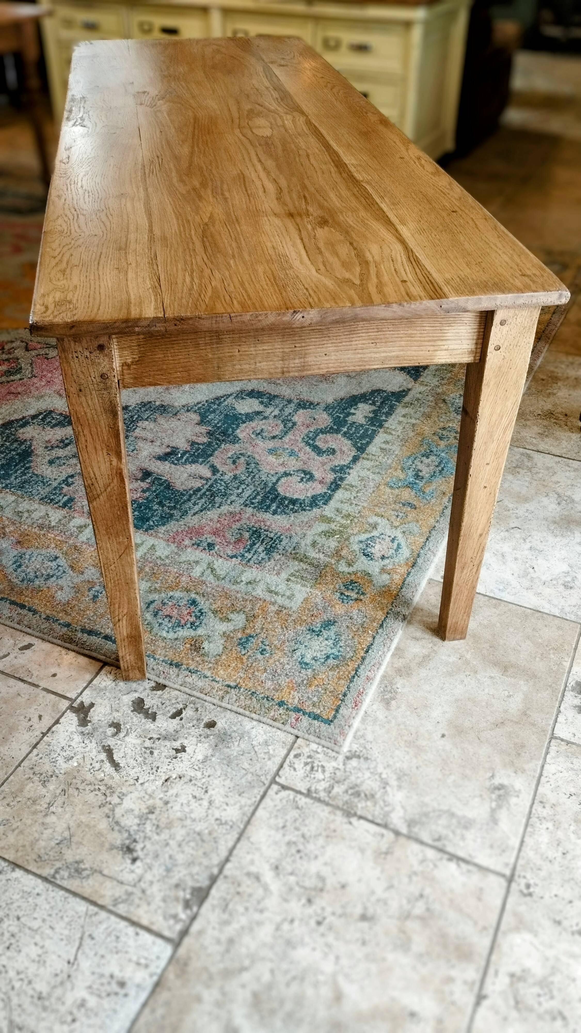Solid oak farmhouse table 220cm x 75cm