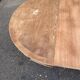 Round extendable dining table Regency central leg stripped mahogany 1960