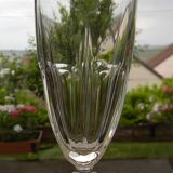 Set of 6 arques crystal champagne flutes. bergamo model.