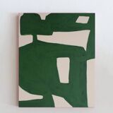 Abstract minimalist Organic green by Bodasca