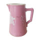 Vase pichet rose Sarreguemines peint à la main vers 1900