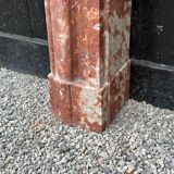 Louis XIV style fireplace in red marble from Languedoc around 1880
