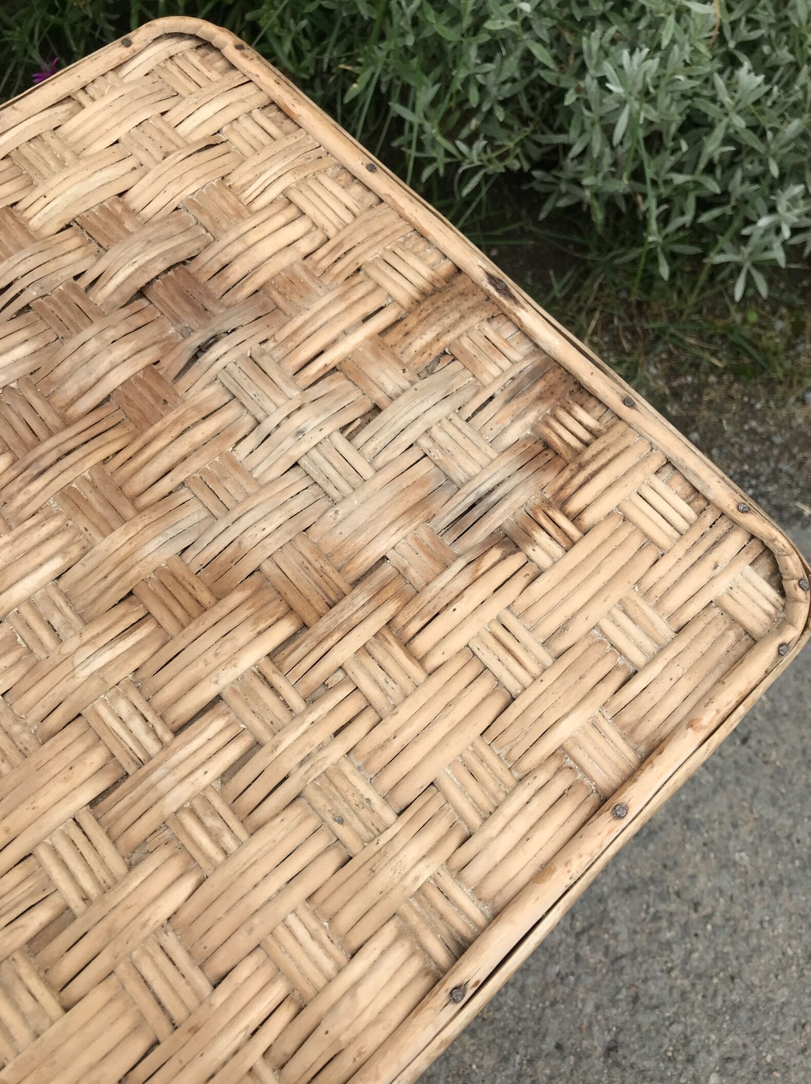 Vintage rattan coffee table