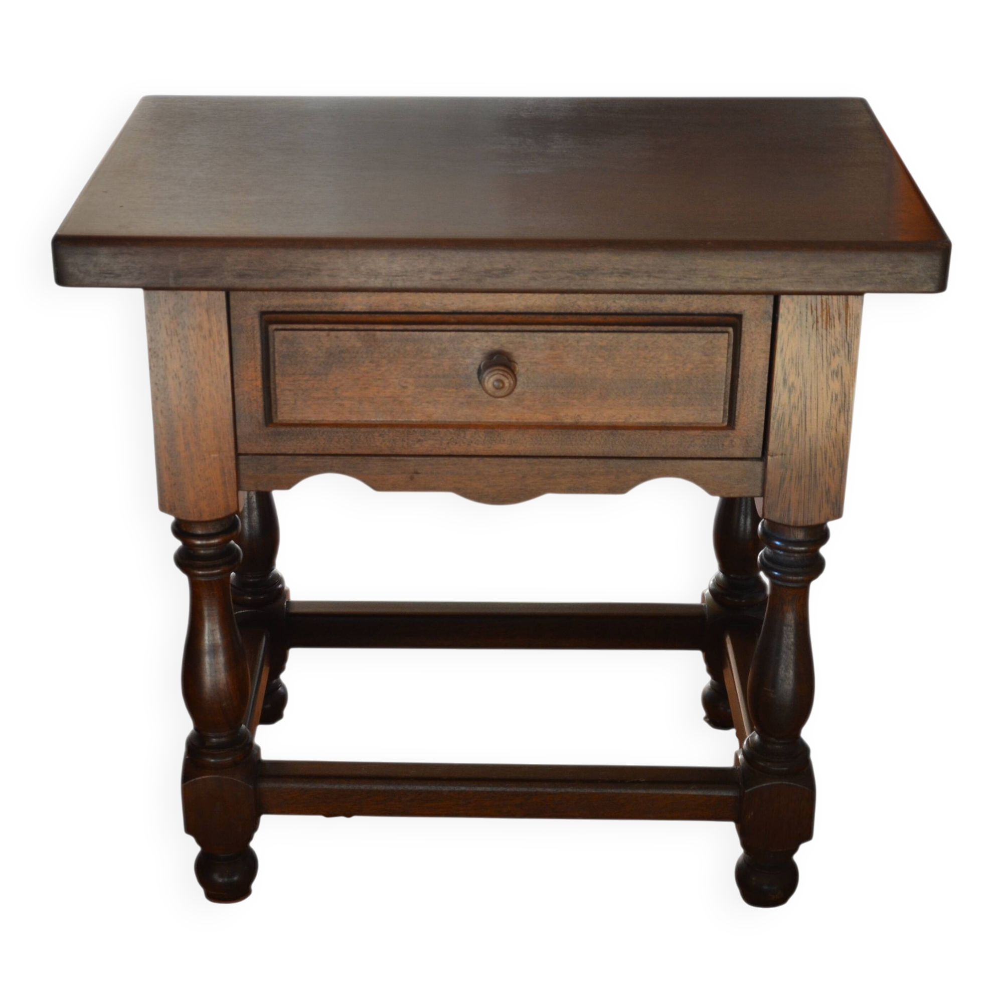 Solid oak bedside table, 59x37x57cm