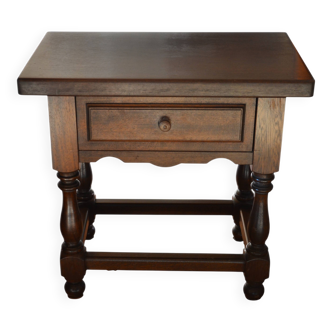 Solid oak bedside table, 59x37x57cm