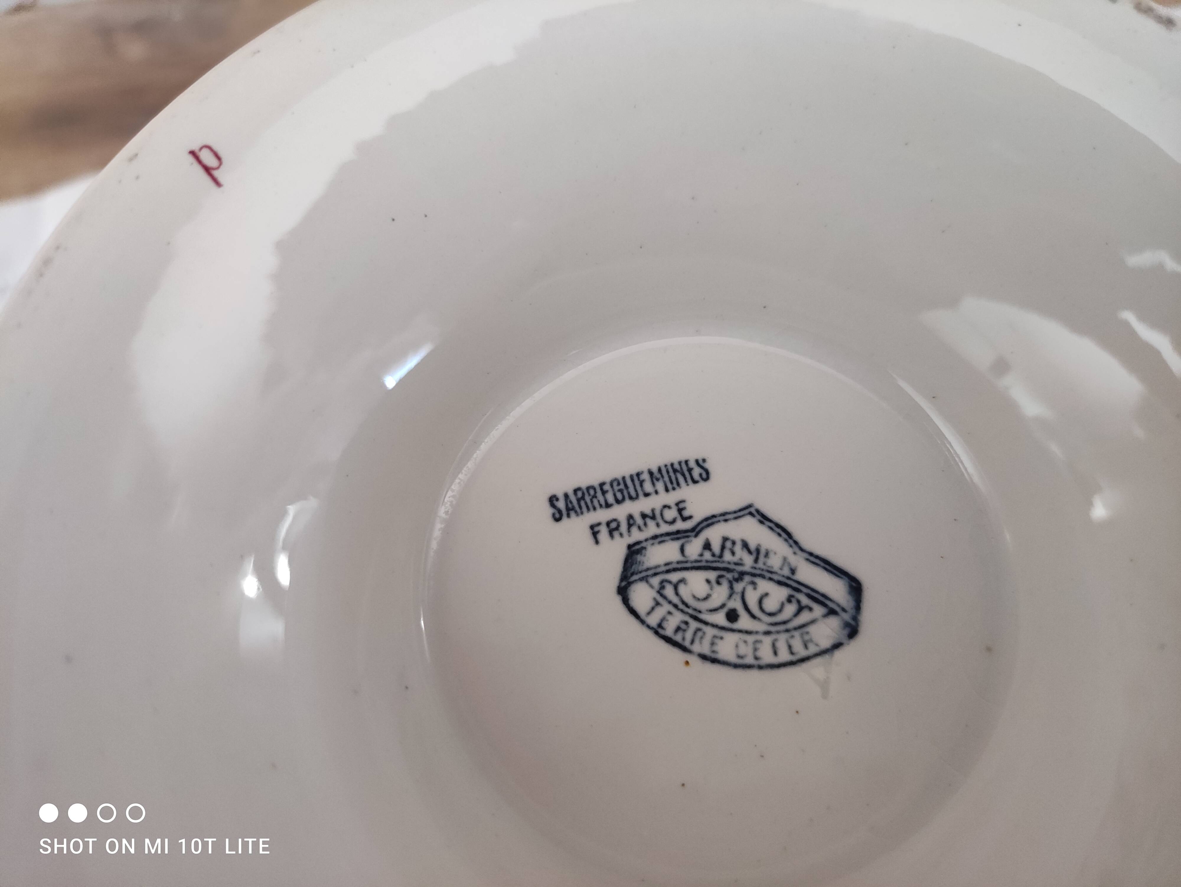 Soupière en Terre de Fer Sarreguemines modèle Carmen