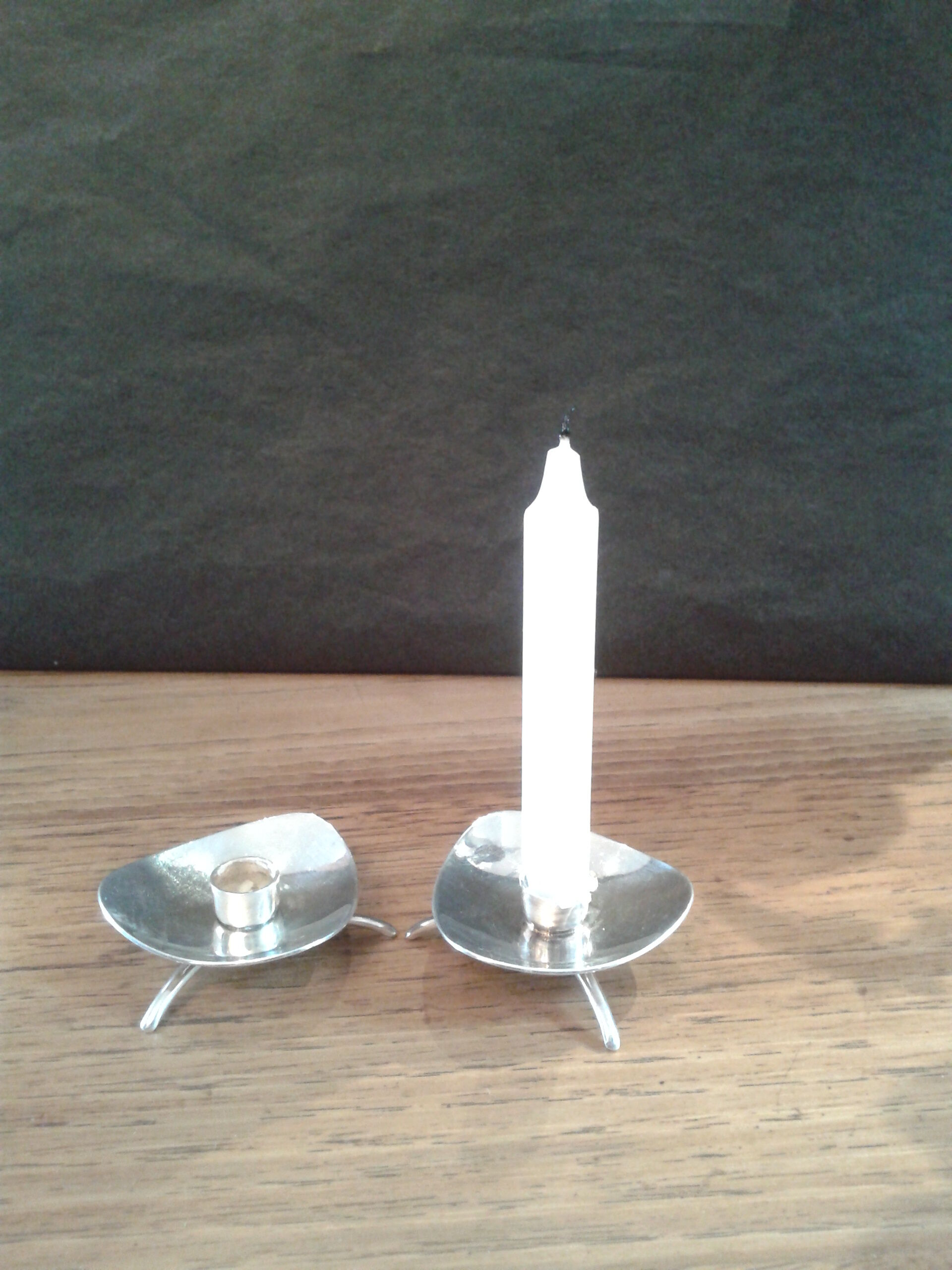 Pair of danish candlesticks