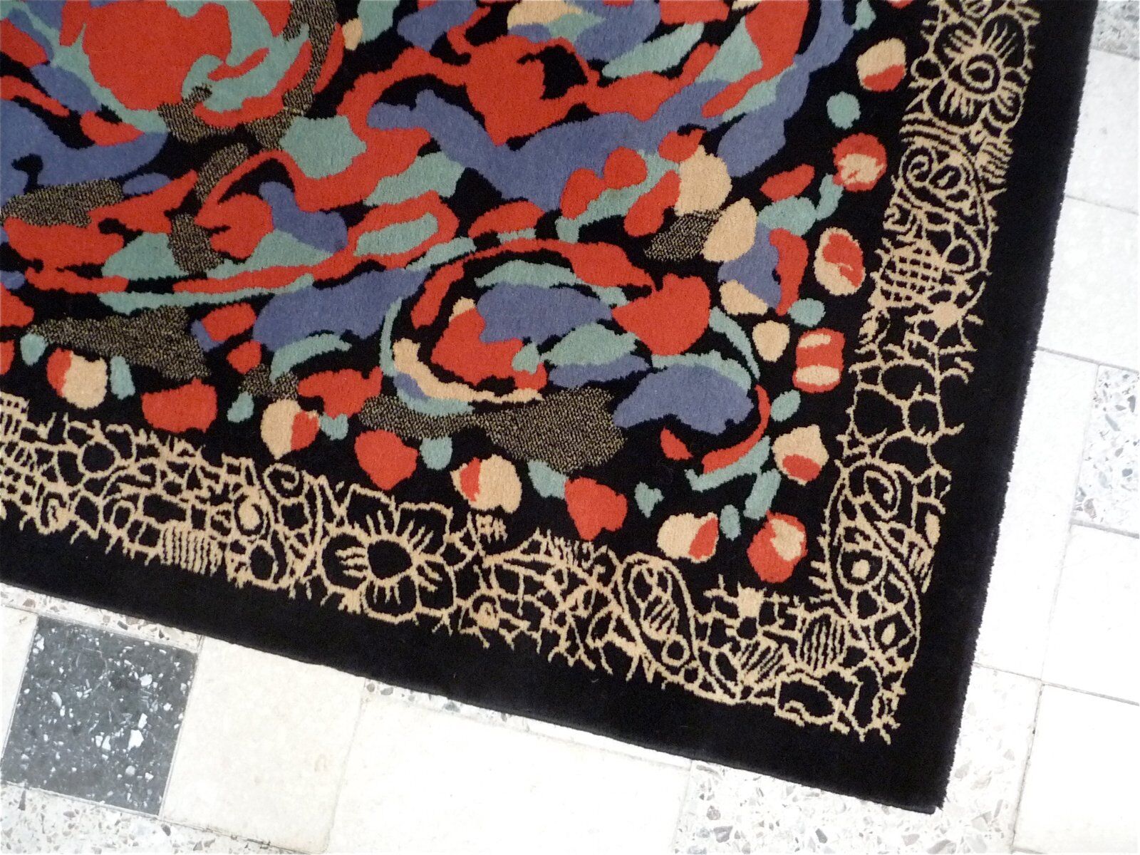 Postmodern Art rug by Pierre Balmain for Van Neder Rugs, France 1980s