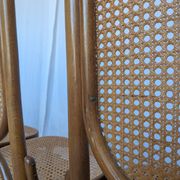 Set of 6 Mid-century Bentwood Cane Dining Chair, Thonet Style, 1970s Yugosl