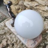 Art deco lamp in footballer marble
