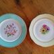 Dessert plates mint edge