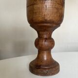 Cache pot 19e néo classique en bois massif tourné H24cm