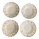 4 soup plates in Paris porcelain, "A la Reine" model, 1890, Damo