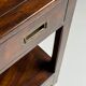 Campaign style mahogany coffee table
