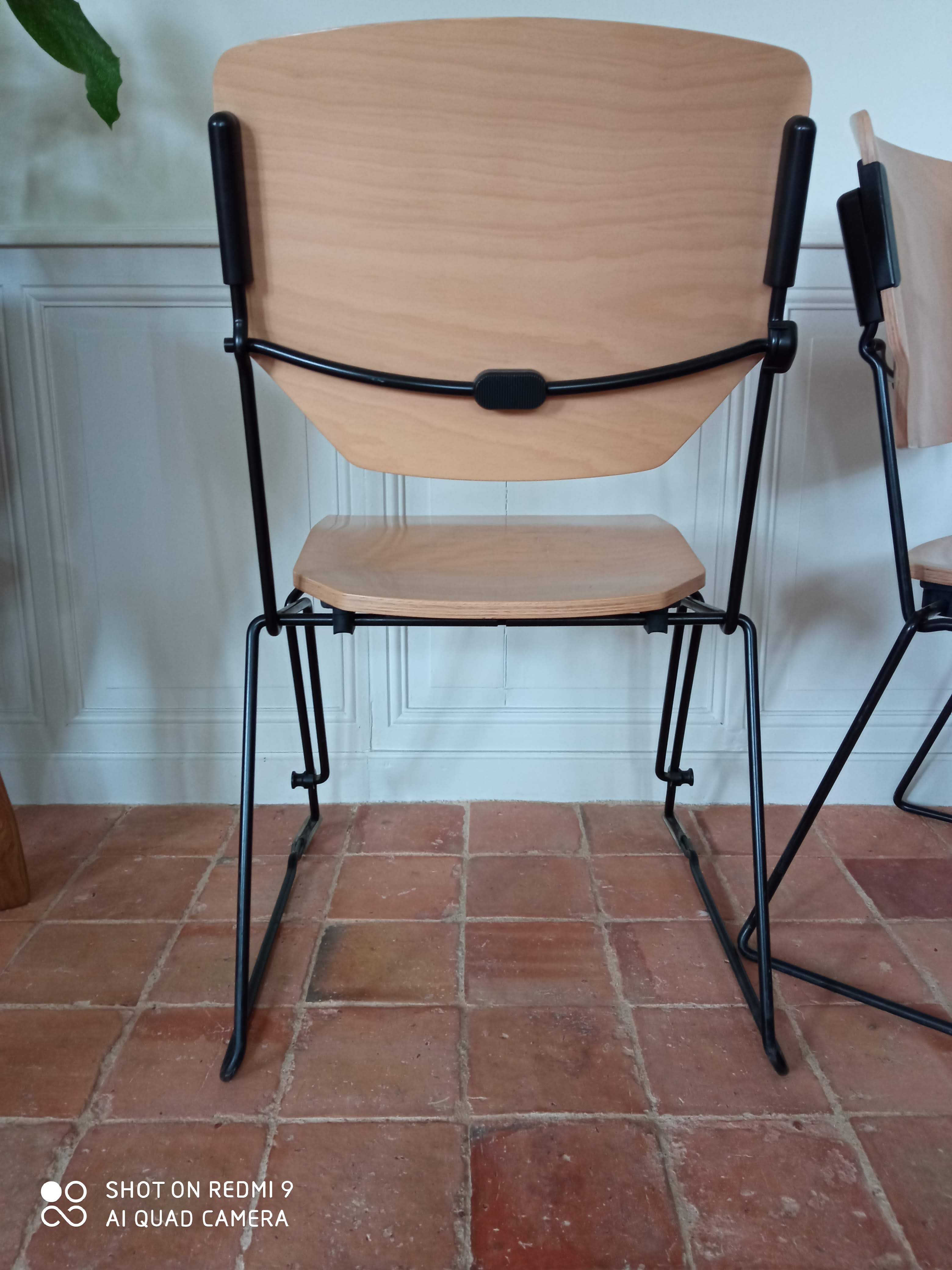 Paire de chaises vintage Stoll Giroflex par Albert stoll