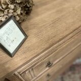 Superb 4-drawer chest of drawers from the 50s in raw wood