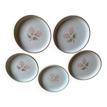 Assiettes à dessert en grès Salins