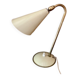 Small lamp in beige lacquered metal, 50s.