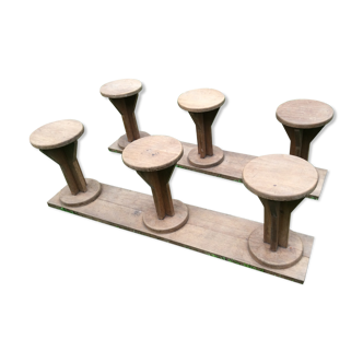 Pair of wooden benches