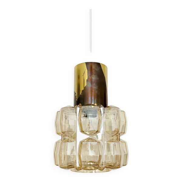Suspension en verre bullé par Helena Tynell pour Glashütte Limburg