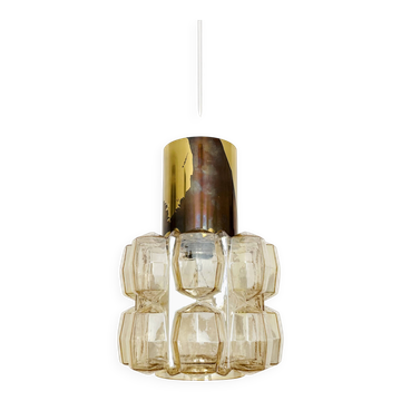 Suspension en verre bullé par Helena Tynell pour Glashütte Limburg
