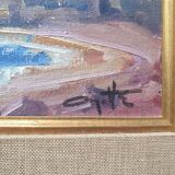 Léo Ayotte (1909-1976) Oil on canvas cardboard "Near Métis in Gaspésie, Canada" 1972