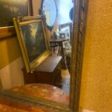Console and trumeau, Louis XVI style in gilded wood