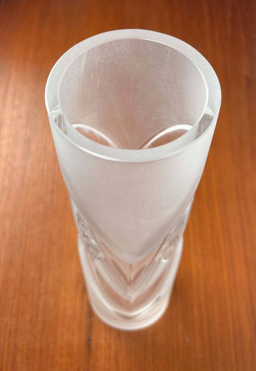 Vintage glass vase from the German Malachit series by Peill & Putzler, 1970s.