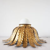 Wall lamp or ceiling lamp flower in gilded metal