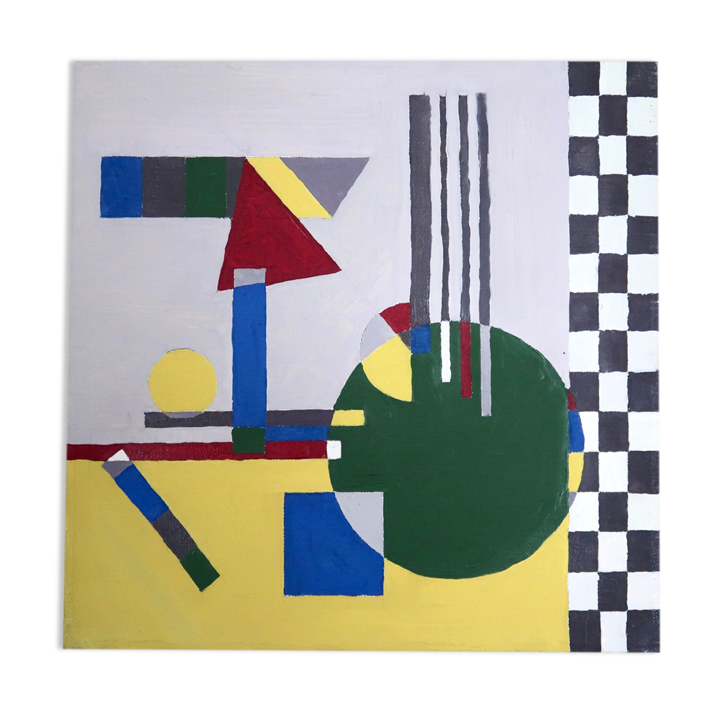 Painting, constructivist abstract painting, czech republic