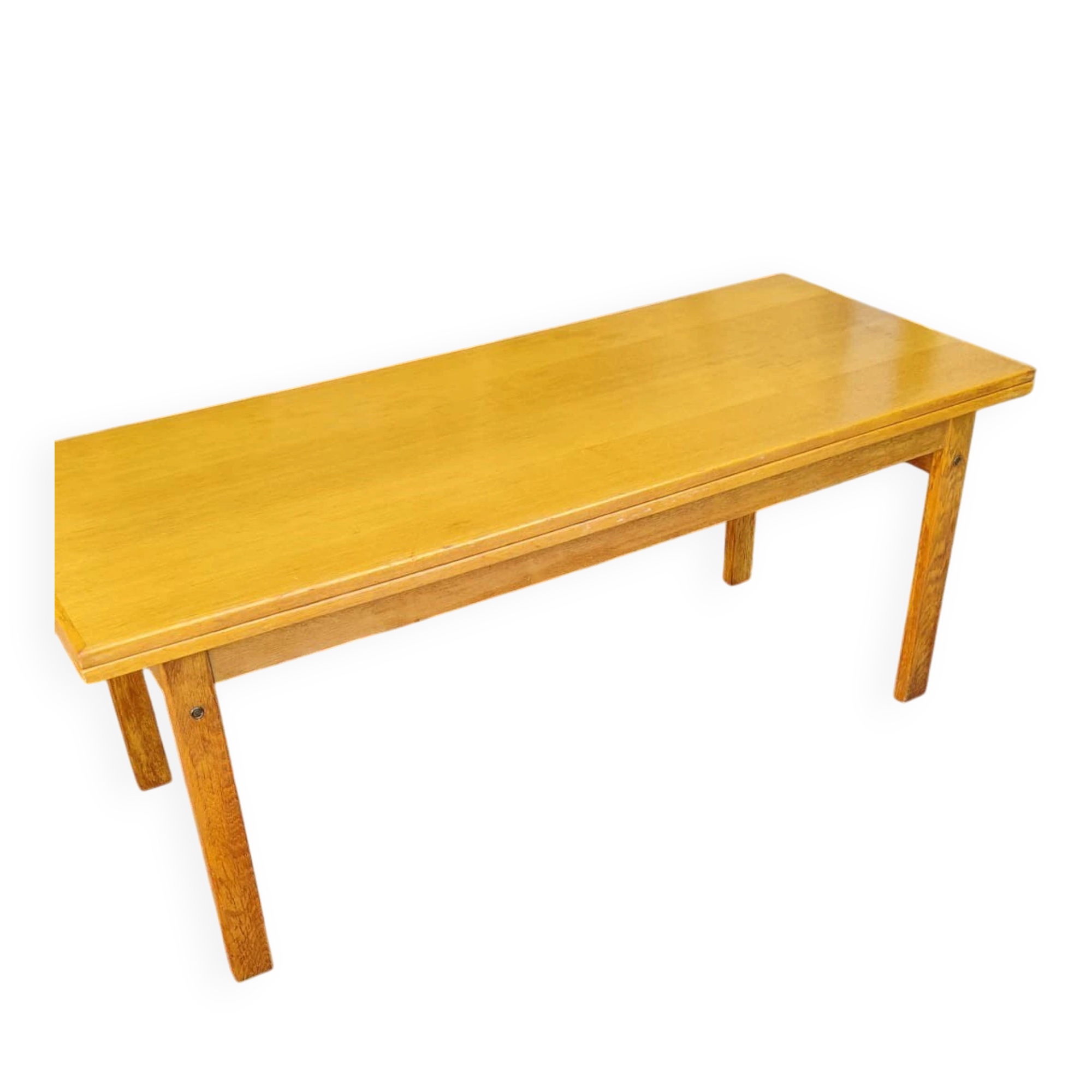 Modular vintage Scandinavian dining table in oak, 1970s.